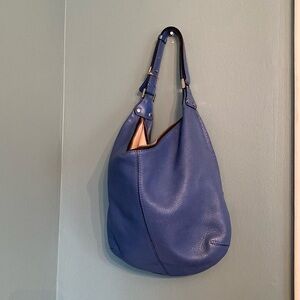Gianni Chiarini blue leather slouch shoulder bag - made in Italy